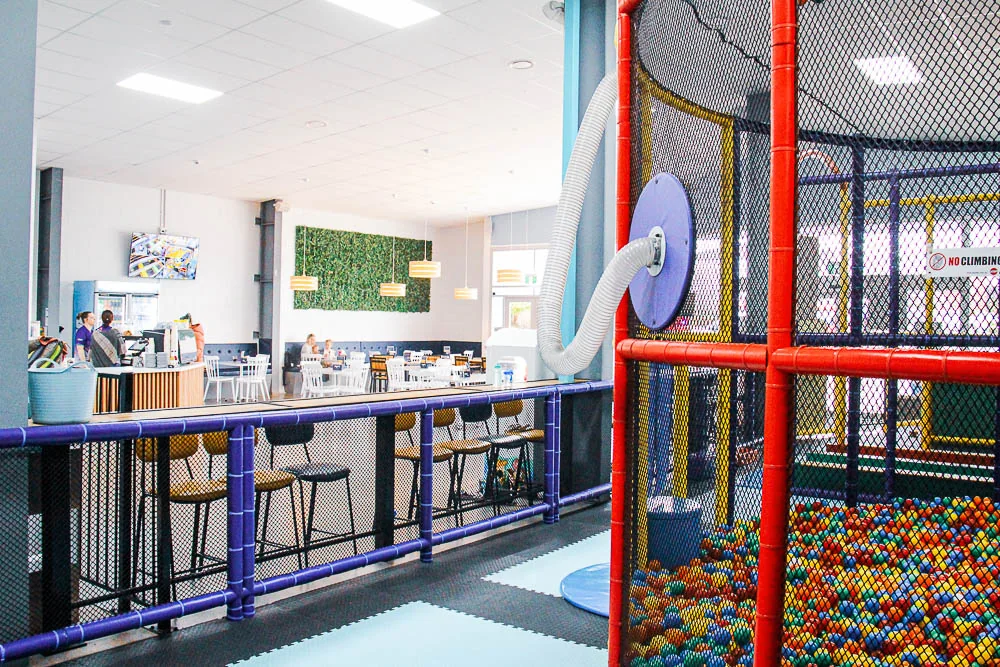 Ball pit and viewing bar at Kidz Korner